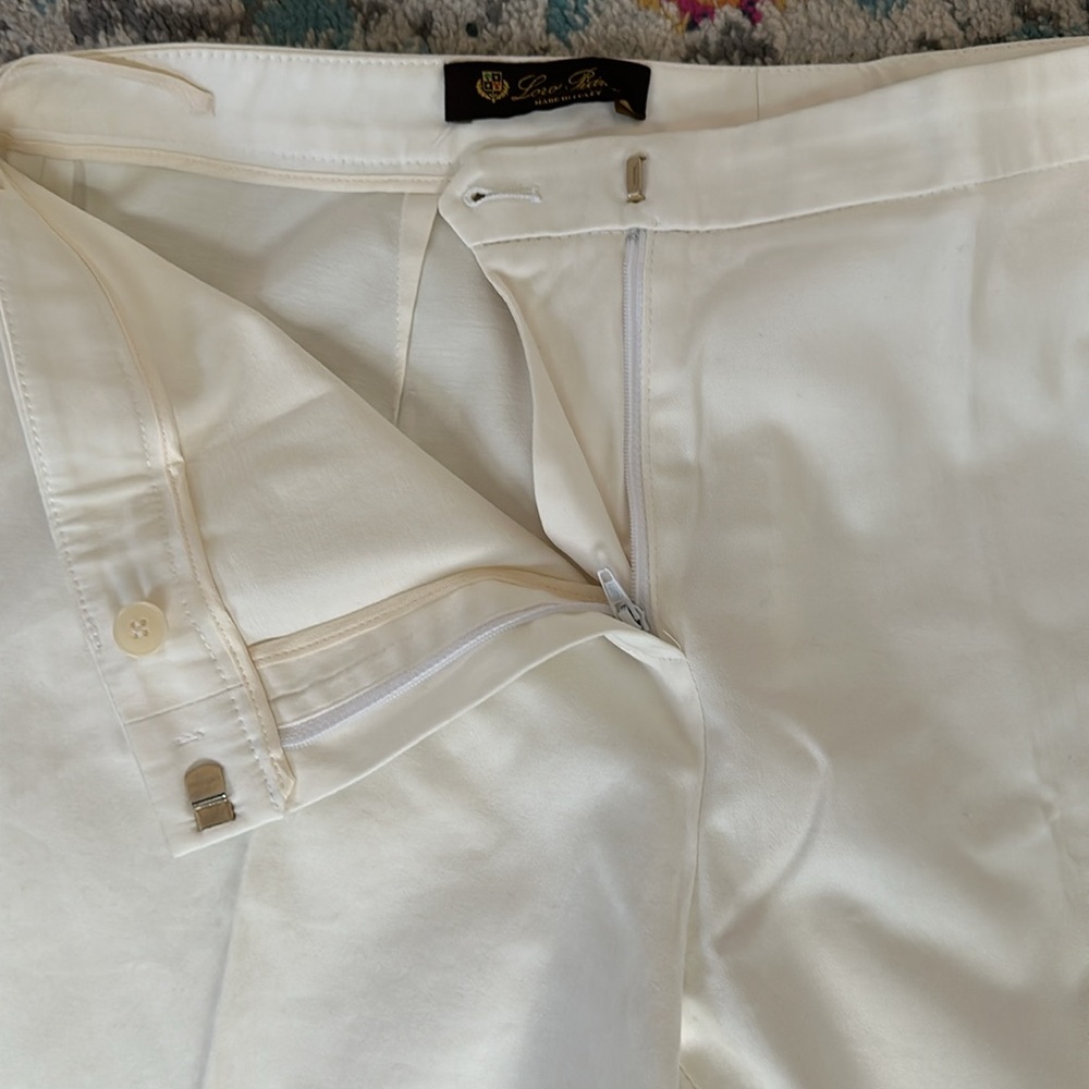 Loro Piana Elegant White Wide Leg Pants View 3